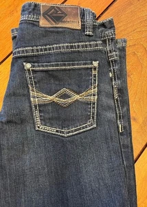 Rock & Roll Cowboy Denim Jeans, Boys 14R Bootcut Rodeo, Horseback/ livestock - Picture 1 of 4