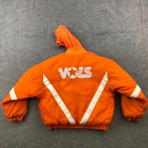 Vintage Tennessee Volunteers Jacket Boys Small Orange Puffer Windbreaker * - Picture 1 of 16