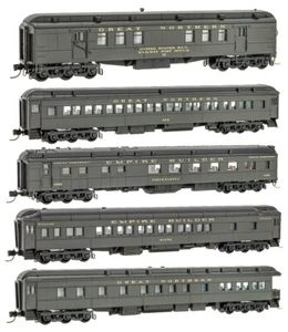 Micro-Trains Spur N 993 01 570 - Great Northern Schwerlast Personenwagen 5 Stück - Bild 1 von 10
