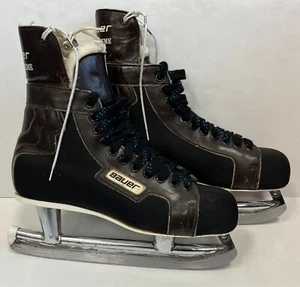 Vintage Bauer Nylon Supreme 92 hockey skates size 11 D black SR mens ice sz - Picture 1 of 8