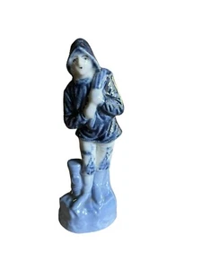Salt Glazed Dutch Fisherman Porcelain Figurine made in Japan VTG - Picture 1 of 8