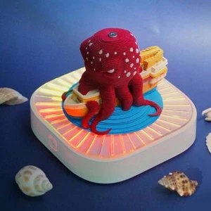 3D Paper Art Octopus Memo Pad Note Gift with Light DIY S2T8 - Picture 1 of 14
