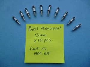 Model Boat Ball Handrail 15mm White Metal Fittings x10 Pcs Part No AM 38 - Picture 1 of 2
