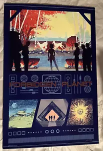 SIGNIERT Forbidden Planet Mondo Kevin Tong Poster Kunstdruck Film Robby Roboter - Bild 1 von 3