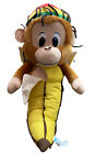 RZADKI Klasyczny Toy Company Monkey Plusz w bananie z dreadami Rasta Jamajski kapelusz 22"