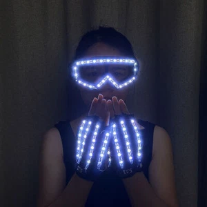 LED Laser Light Gloves Glasses DJ Party Cosplay Nightclub Dancer Bar Props - Picture 1 of 17