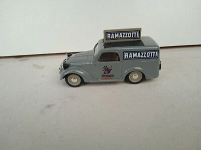 MODELLINO AUTO BRUMM FIAT 500 A 1a SERIE PUBBLICITARIO "RAMAZZOTTI" 1936 GRIGIA - Immagine 1 di 4