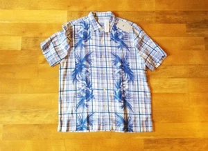 Tommy Bahama Herrenhemd Large L LATTICE BAY SANTORINI BLAU NEU MIT ETIKETT - Bild 1 von 5