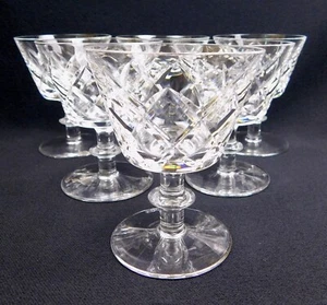 6 Webb Corbett Champagner große Sherbet Kristall Gläser 4" hoch Set - Bild 1 von 10