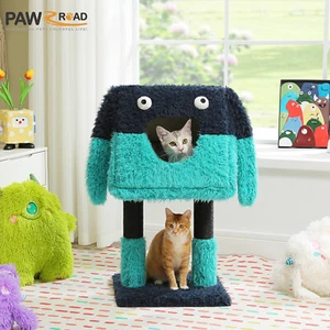 PAWZ Road Cat Tree Tower Scratching Post Monster Shape Cat Condo House Furniture - Imagen 1 de 32