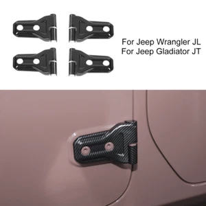 Cubierta de bisagra de puerta de fibra de carbono 4 piezas para Jeep Wrangler 2 puertas JL JT accesorios - Imagen 1 de 7