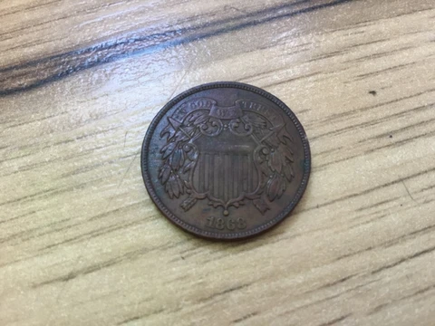 1868 2 Cent Piece CHOICE Full lines better than pics # really nice coin 152 Cover