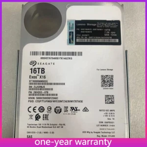 Lenovo 02JH671 7XB7A64876 ST16000NM002G 16T 7.2K SAS 12G HDD Hard Drive - Picture 1 of 2