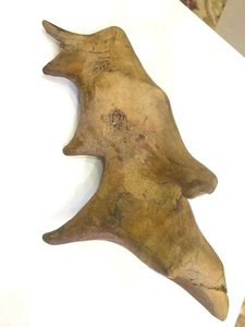 Vintage Burl Wood Abstract Sculpture Hand Carved painted ART designed styles 10" - Picture 1 of 9