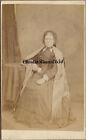 Cdv Old Lady In Shawl, Bonnet. Fashion. Victorian Antique Photo - Unattributed