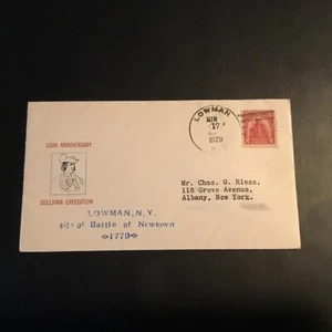 FDC 1929 #657-9A M. MAIVK W/LOWMAN N.Y. RUBBER Stamp Cachet RARE UNOFFICIAL USA - Picture 1 of 2