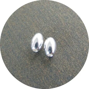 3x4.6mm Oval Beads Sterling Silver Perfect Spacer Bead Quality 3 pack sizes C25 - Picture 1 of 7