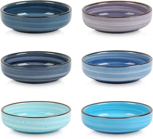 Ceramic 2.5 OZ Soy Sauce Dish Dipping Bowls Set of 6, 3.3 Inch Small Side Dish P - Picture 1 of 12
