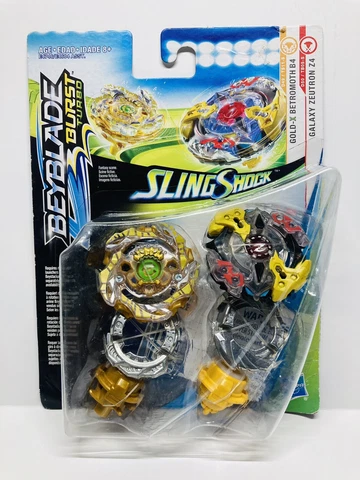 Beyblade Burst Turbo GOLD-X BETROMOTH  B4 and GALAXY ZEUTRIN Z4 Dual Pack New Cover