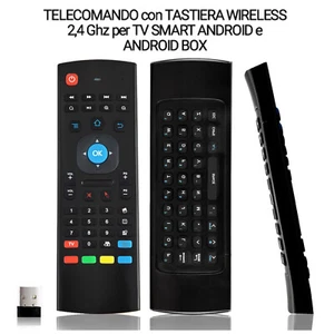Telecomando Tastiera Wireless Air Mouse MX3 Per Android Smart TV Box Nero - Foto 1 di 15