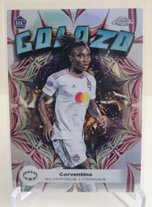 2023-24 TOPPS CHROME WOMENS UEFA CORVENTINA RC GOLAZO #GZ-7 LYON - Picture 1 of 2