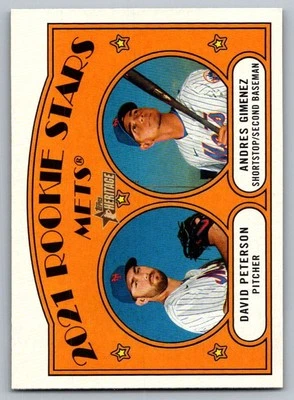 2021 Topps Heritage Andres Gimenez Rookie New York Mets #5 - Image 1 of 2