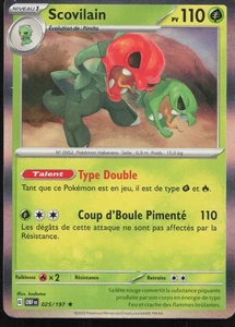 Carte Pokémon Scovilain 025/197 Holo   Flammes Obsidiennes Français - Picture 1 of 2