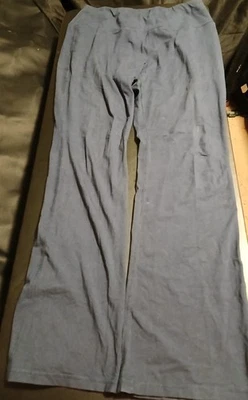 Pantalones New York Company Stretch Mujer XXL Azul Blanco Rayas Pulón Cintura Elastizada Foto 1 de 4