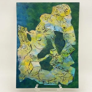 Vintage 1980's Neo-Expressionism Abstract Watercolor By Harlene Allen - Picture 1 of 5