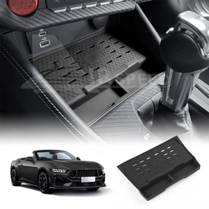 Car Center Wireless Charger Cover Pad Silicone Black Fits Ford Mustang 2024-2025 - Picture 1 of 10