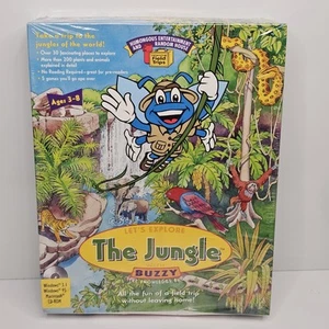 Let's Explore the Jungle With Buzzy PC CD Rom Windows Mac Game 1995 Big Box - Picture 1 of 10