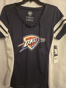OKC THUNDER - NBA Womens TShIrt Sz Small-Royal Blue- ‘47 Brand- NWT - Picture 1 of 3