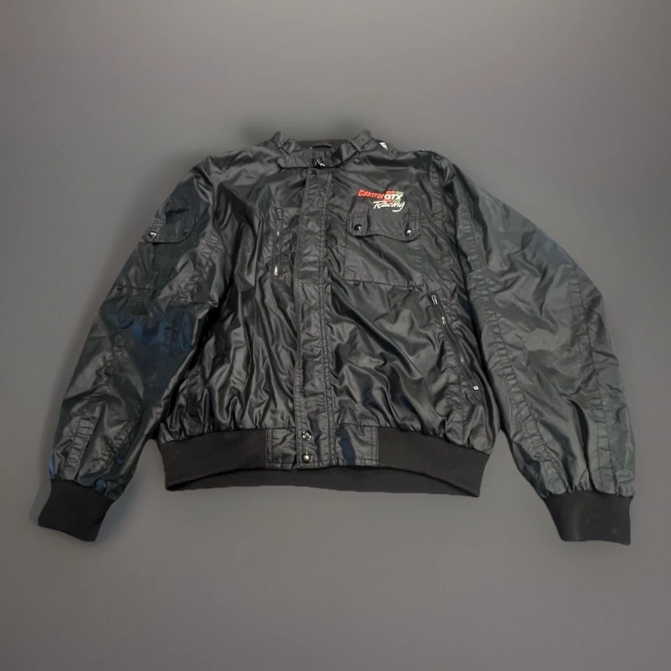 Cortavientos Castrol GTX Racing Vintage Hombre’s XL Negro Bordado Nylon MVP 80’s Foto 1 de 4