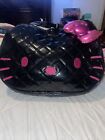 Loungefly Hello Kitty Large Black Magenta Embossed Purse Bag 