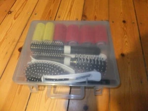 Frisierset Lockenwickler Bürste Kamm Klemme Retro Klettwickler Haarpflege Stylin - Bild 1 von 3