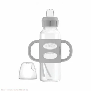 Dr. Brown's Options + Sippy Bottle with Silicone Handles - Gray - 8oz - Picture 1 of 7