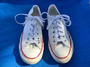 Zapatillas bajas Converse All Star Chuck Taylor blancas rojas para hombre 5 para mujer 7 - Imagen 1 de 12