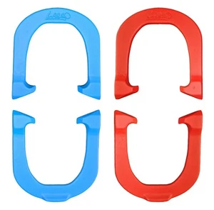 Lasso Highly Durable Pro Pitching Horseshoes- 2 Pair, Red/Blue, Made in USA - Picture 1 of 5