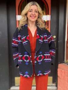 Vintage Pendleton Knockabouts Wool Blazer Jacket Aztec Southwestern USA - Picture 1 of 5