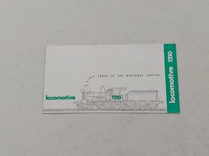Locomotive 1210 First Train To Canberra Information History Brochure - Picture 1 of 3