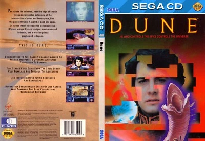 Dune Sega CD Game Case + Box Art Work Cover Only (No Game) - Image 1 of 2