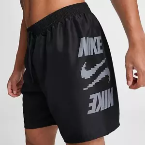 Nike Herren 7" schwarz/grau gestapelt Volleyball-Badeshorts (NESSD514 001) S/L/XL/XXL - Bild 1 von 6