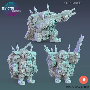 Space Orc Officer Set | Invictus Miniatures | RPG Wargaming 3D Printed Miniature - Picture 1 of 4