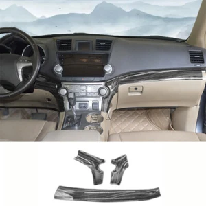 For Toyota Highlander 09-14 Black Wood Grain Middle Console Dashboard Strip Trim - Bild 1 von 6