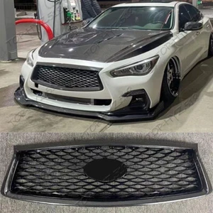 ABS Carbon fibre Replace Front Bumper Upper Grille For Infiniti Q50 2018-2024 - Picture 1 of 5