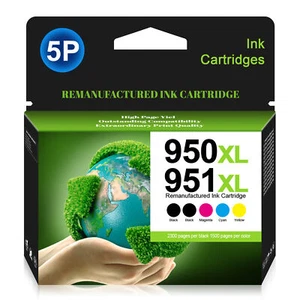 5 PATRONEN für HP 950XL 951XL OfficeJet Pro 251dw 276dw 8100 8610 8615 8620