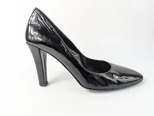 San Marina Paris Black Patent Leather High Heel Shoes Uk 4 Eu 37 - Picture 1 of 6