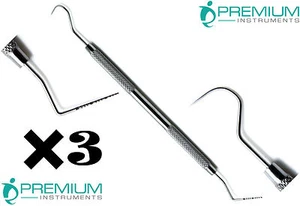 Dental Williams Explorer Sonda 23 Colore Codificati Strumenti Doppia Estremità Set di 3 - Foto 1 di 4