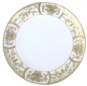 Meito China 7 1/2" Salatteller Gold Elfenbein handbemalt Japan - Bild 1 von 9