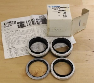 Canon Extension Tube M Set M5 M10 M20 M20 Rings for FD /FL, Boxed - Picture 1 of 13